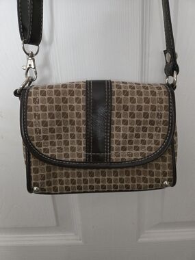 Nine & Co. Brown Patterned Crossbody Bag